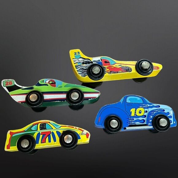 22 Vintage Melissa & Doug Wooden Vehicles Rescue Construction Race Cars - Picture 5 of 7